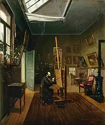 Auguste Moreau dans son atelier (1875), musée des Beaux-Arts de Valenciennes.