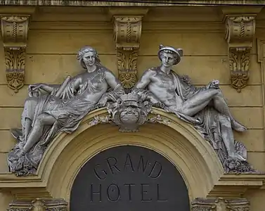 La marine et le commerce (1863), Marseille, Grand hôtel de Marseille, la Canebière