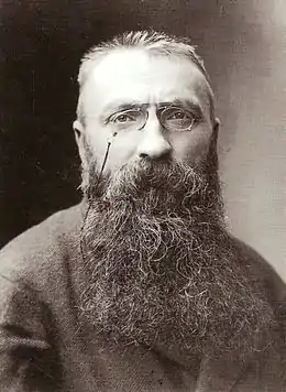 Photographie par Nadar en 1891 d'Auguste Rodin (1840-1017)