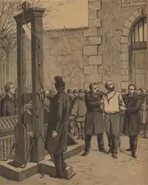 L'anarchiste français Auguste Vaillant avant son exécution par la guillotine en 1894