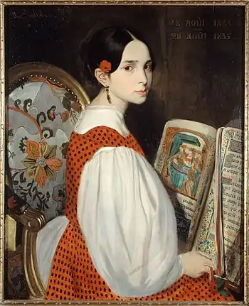 Léopoldine Hugo (1836), la fille de Victor Hugo, le jour de sa première communion, Maison de Victor Hugo, Paris.