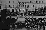 L'inauguration de son monument le 11 novembre 1894, place Cauchoise, à Rouen.