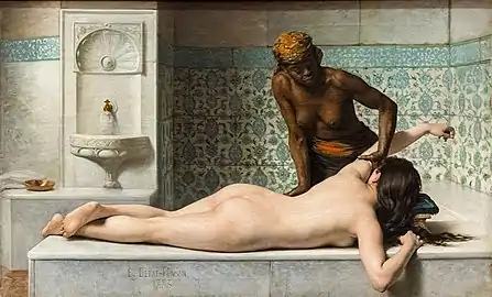 Massage - scène de hammam, 1883, musée des Augustins de Toulouse.
