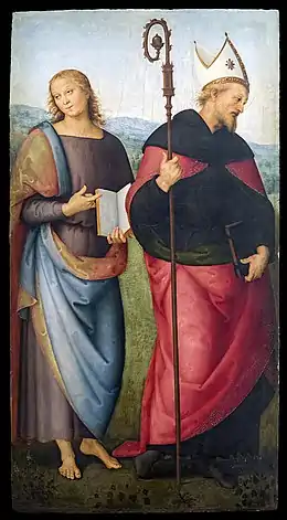 Le Pérugin, Saint Jean l’Évangéliste et saint Augustin.