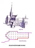Église de l'abbaye Notre-Dame d'Aunay.