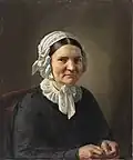 Aurèle Robert, Portrait de Mme. Perret-Cartier, 1853, huile sur toile 63 x 52 cm, Musée des beaux-arts de La Chaux-de-Fonds