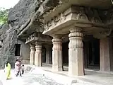 Un porche à Ajanta.