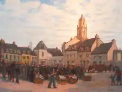 Auray - place Joffre, le marché aux cochons