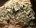 Aurichalcite sur Fluorite - Rutland Cave Angleterre (9.5x7 cm)