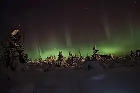 Aurora borealis à Trysil en Norvège.