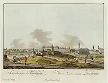 Gravure : Vienne vue depuis la route