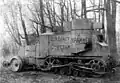 Voiture blindée Austin-Putilov de l'Armée Rouge endommagée durant la Guerre soviéto-polonaise, près de Jytomyr, 21 mars 1920.