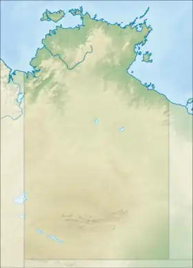 Voir sur la carte topographique du Territoire du Nord