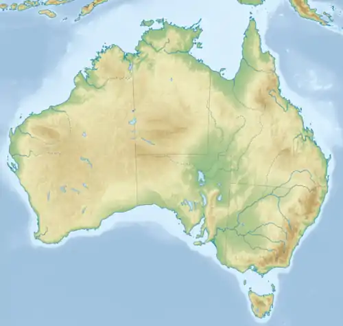 Voir sur la carte topographique d'Australie