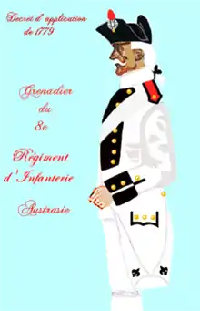 régiment d’Austrasie de 1779 à 1791