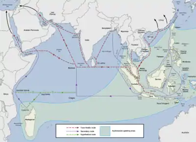 Anciens réseaux commerciaux austronésiens dans l'Océan Indien