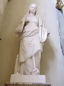 Sainte Marie-Madeleine à gauche de l'autel du Saint-Sacrement.