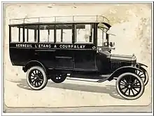 Exemple d'autobus de Seine-et-Marne employé sur la ligne de Verneuil-l'Etang à Courpalay en 1932.