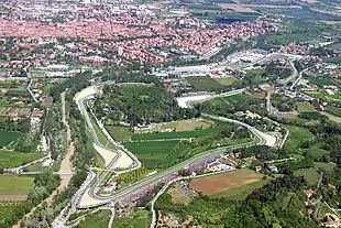 L'Autodromo Enzo e Dino Ferrari vu du ciel