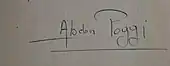 signature d'Abdon Poggi