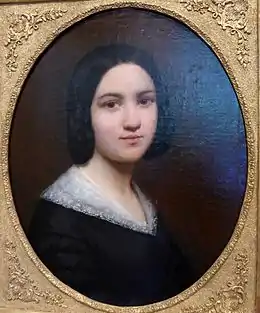 Portrait de Clara Filleul par elle-même, huile sur toile, 51 × 40,5 cm, 1842.