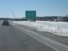 Échangeur avec l'autoroute 20 à Saint-Alexandre.