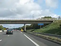 A10, sens sud-nord, entrée en Eure-et-Loir par Poupry.