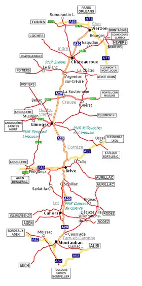 Carte de la route.