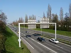 La route européenne 25 dans Strasbourg.