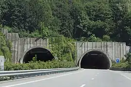 Extrémités sud du tunnel d'Aiguebelle.