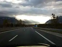 Autoroute A48 vers Voiron en direction de Voreppe et Grenoble
