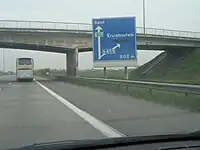 L’A14 au niveau de Kruishoutem.