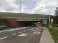 Le pont d'autoroute (E40) de Mere au-dessus d'Oudenaardsesteenweg