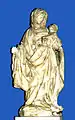 La Vierge au raisin. Sculpture bourguignonne du XVe siècle attribuée à Claus de Werve.