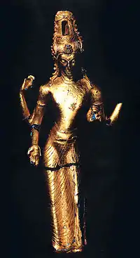 Statue de bronze représentant Avalokiteśvara, trouvée à Muara Bulian.