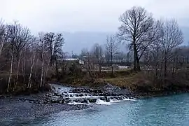 L'embouchure de l'Avançon avec le Rhône.