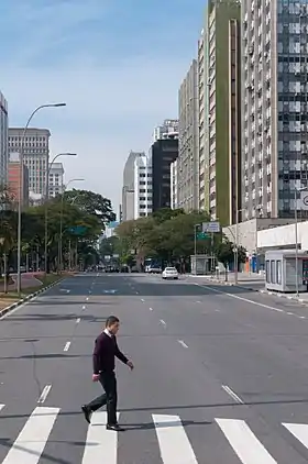 Une avenue de São Paulo.