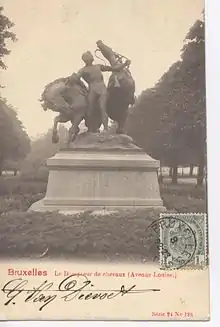 Le Dompteur de chevaux, sculpture par Thomas Vinçotte, 1885.