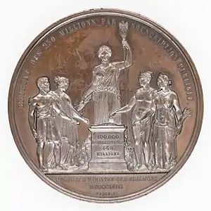 Revers de la médaille Napoléon III.