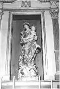 Statue du XVIIIe siècle représentant la Vierge à l'Enfant, église de Carcenac.