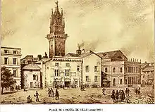 Livrée d'Albano transformée en Hôtel de Ville, avant 1845