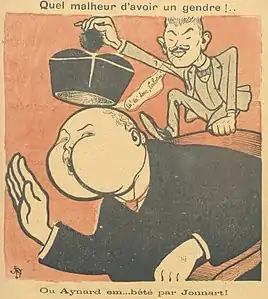 Caricatures d'Édouard Aynard et Charles Jonnart, par Jehan Ry (23 octobre 1902).