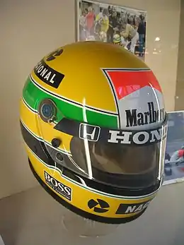 Le casque d'Ayrton Senna.