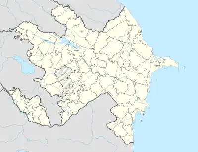 Localisation de la ville hôte en Azerbaïdjan.