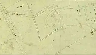 Mont d'Azincourt - détail du cadastre de 1810