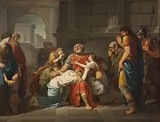 Œdipe aveugle recommandant sa famille aux dieux (1784), Stockholm, Nationalmuseum.