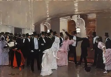 Altercation dans les couloirs de l'Opéra (1889), Paris, musée Carnavalet.