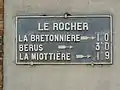 Plaque de cocher Le Rocher.