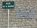 Plaque de cocher rue de la Mairie.