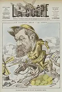 Caricature de Jean Bézy (La Guêpe, 28 mai 1892).